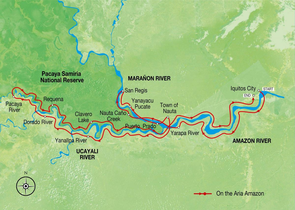 karta över amazonasfloden Peru
