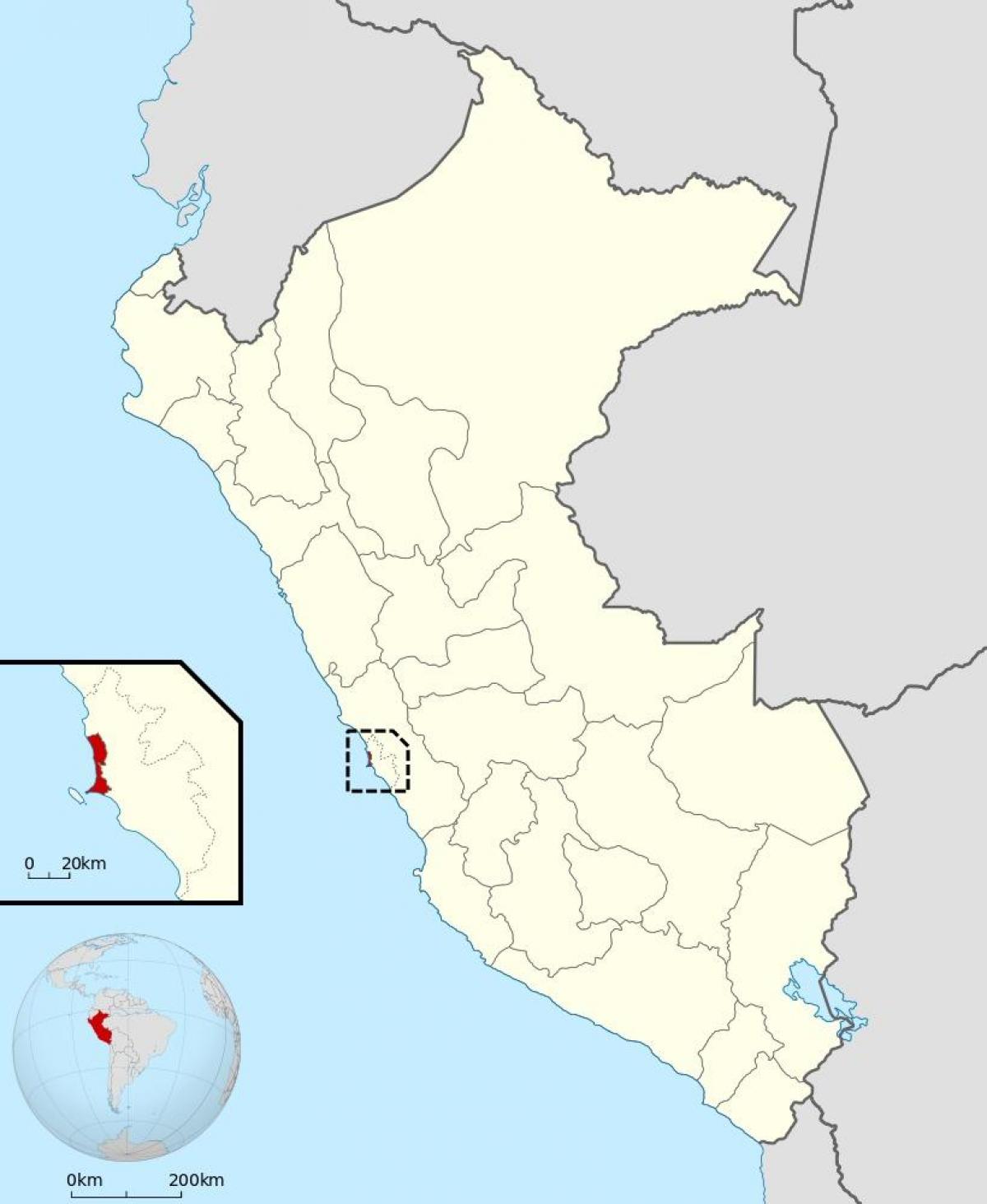 karta av callao i Peru