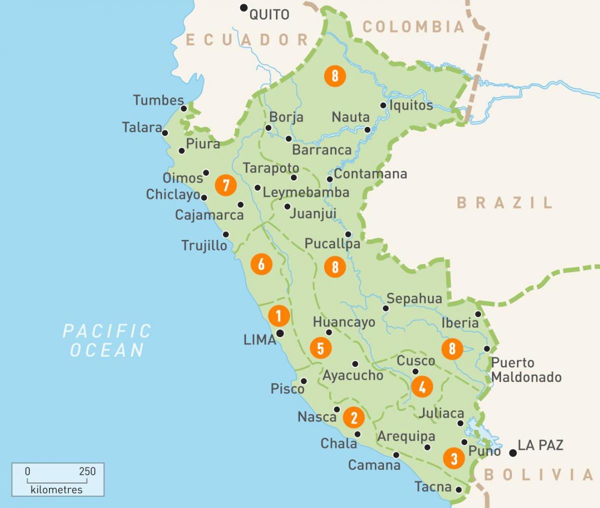 Peru provinser karta