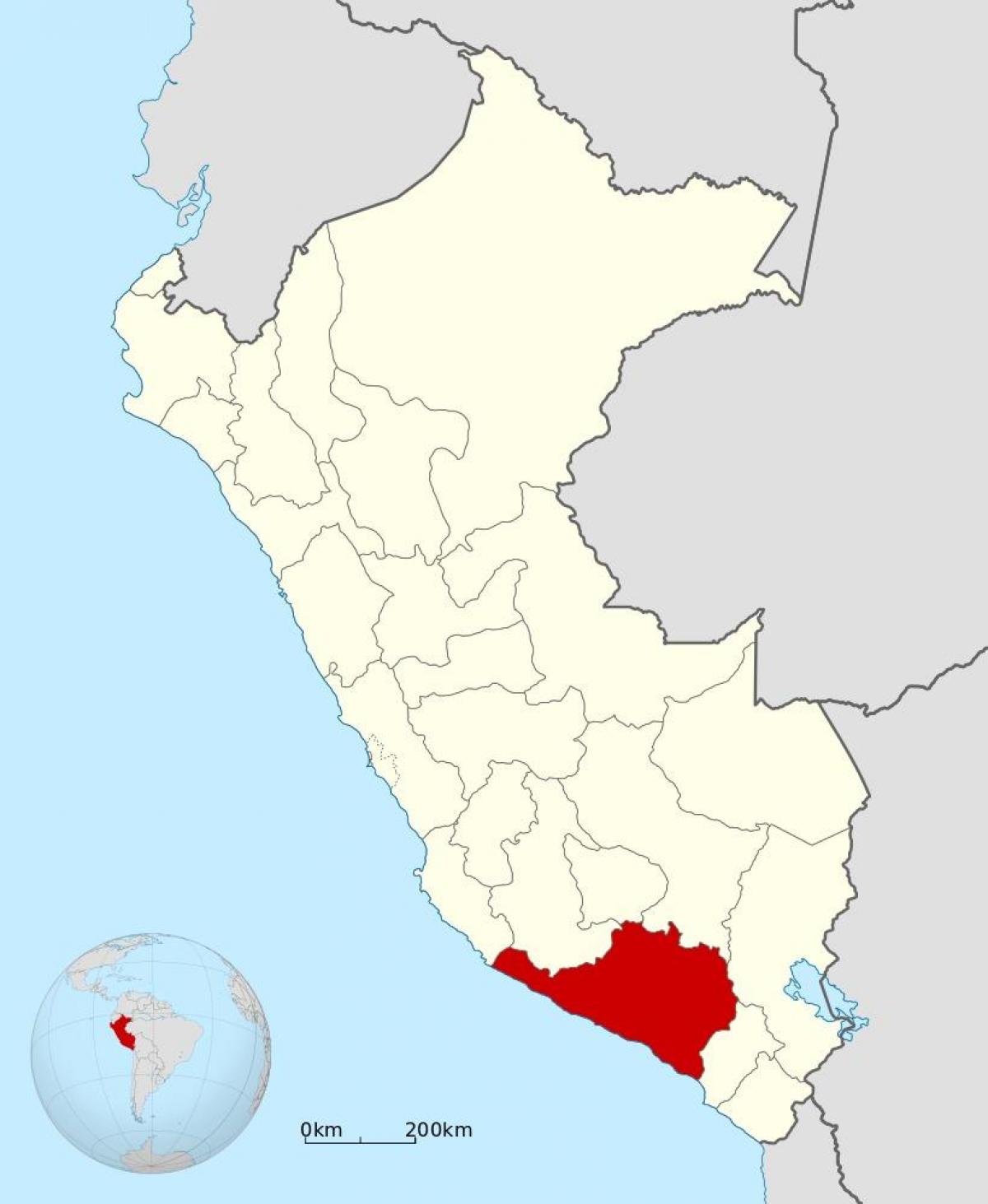 karta över arequipa Peru