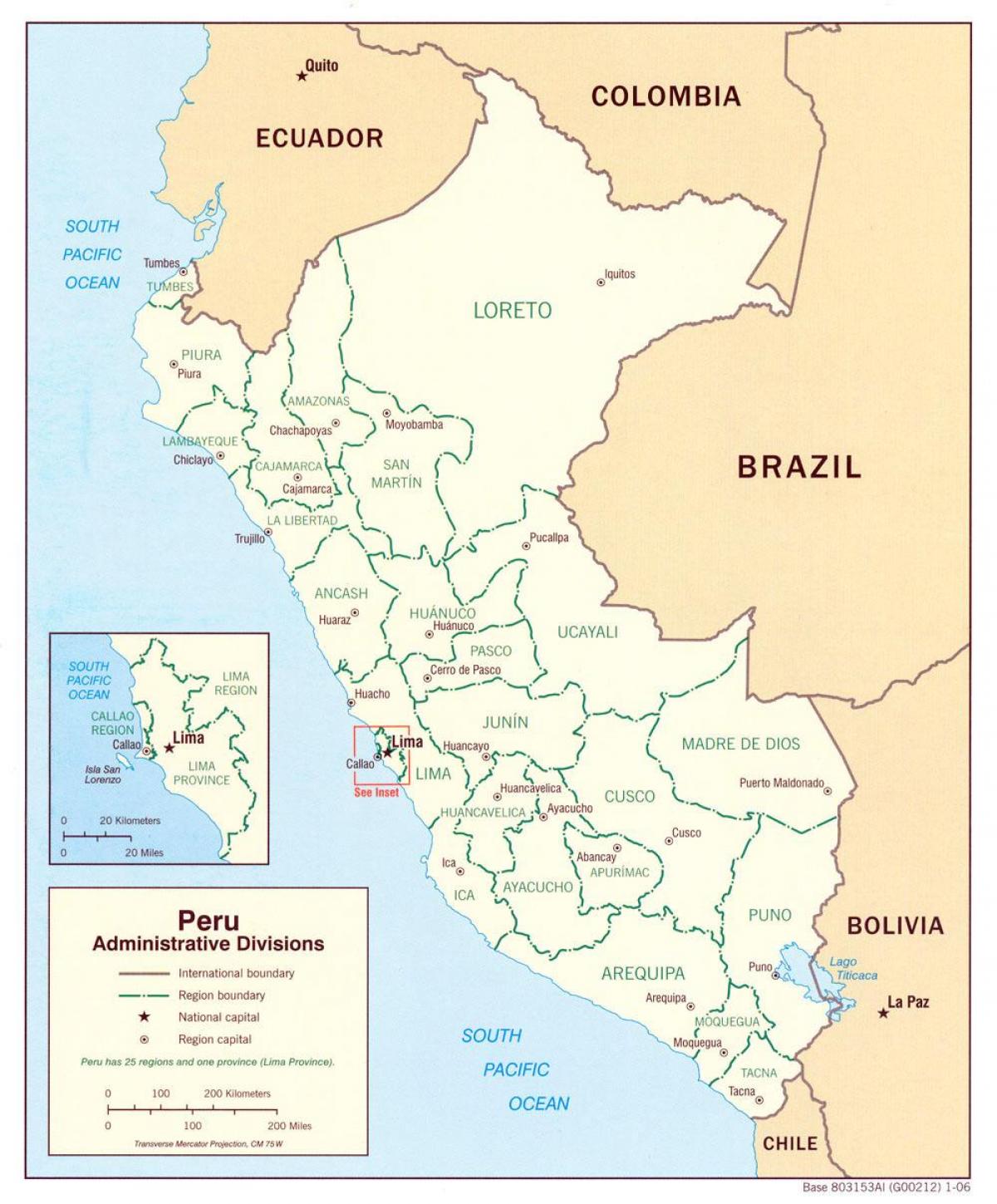 karta som visar Peru