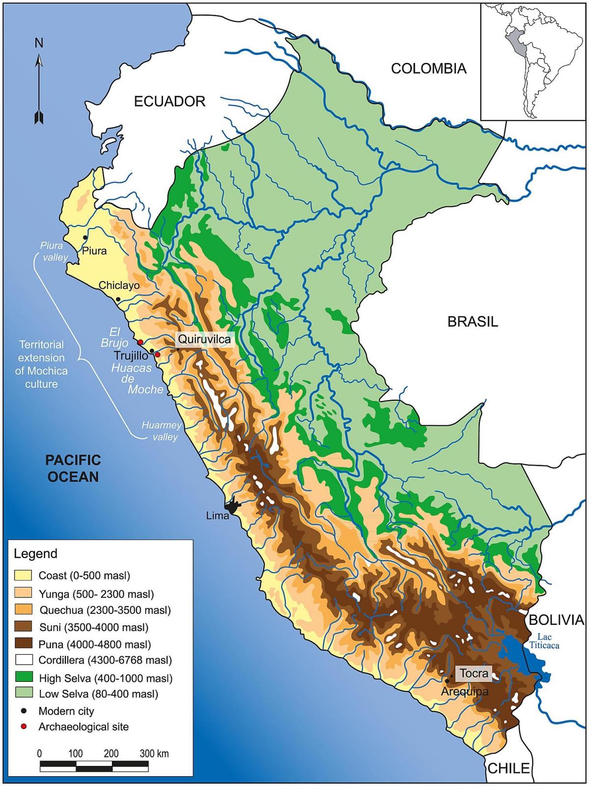 Peru geografi karta