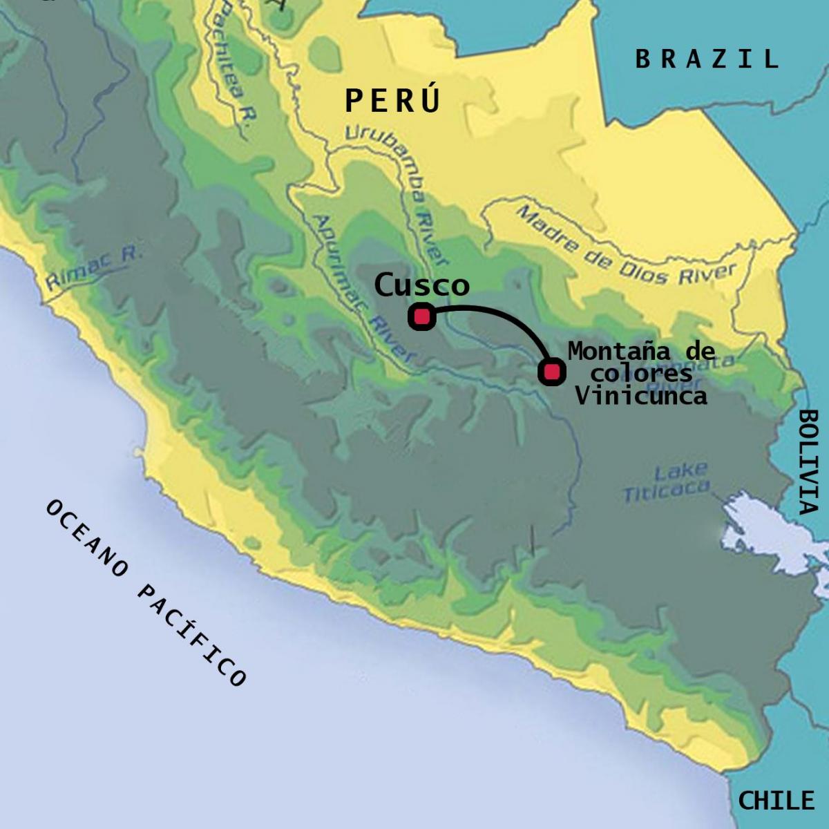 vinicunca Peru karta
