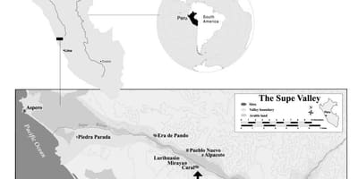 Karta över Peru caral