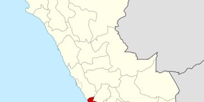 Karta av ica Peru