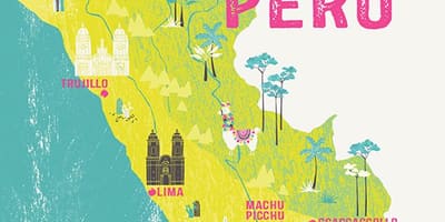 Karta över Peru för barn