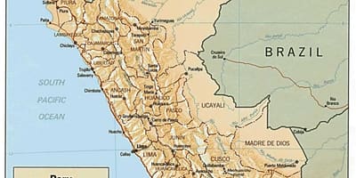 Karta över Peru surfa 