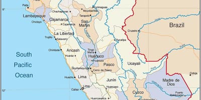 Karta av moray Peru