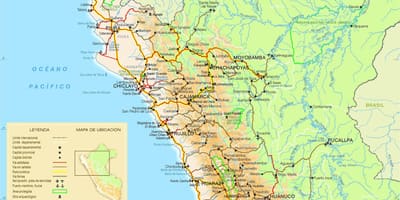 Karta över norra Peru