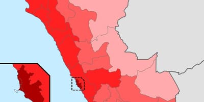 Peru befolkningstäthet karta