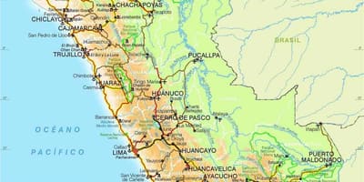 Anderna, Peru karta