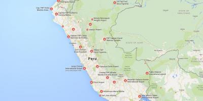 Flygplatser i Peru karta