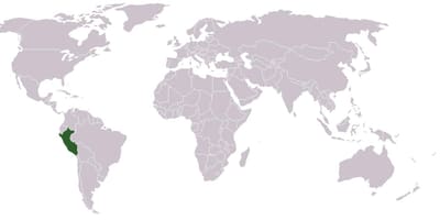 Karta över Peru globala