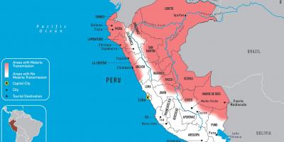 Karta över Peru malaria