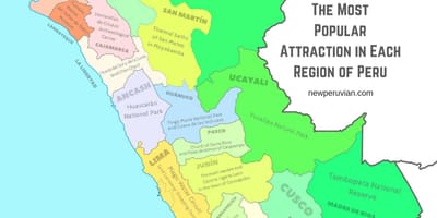 Karta över Peru turistattraktioner