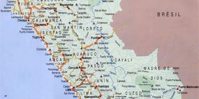 Karta över Peru städer
