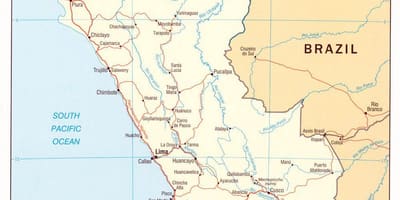 Karta över Peru stater