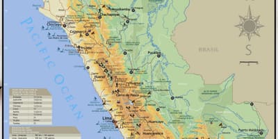 Peru turistattraktioner karta
