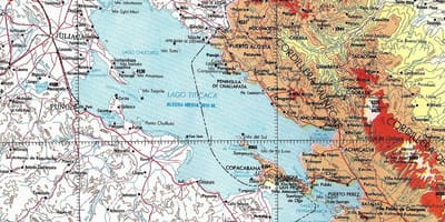 Karta över titicacasjön i Peru 
